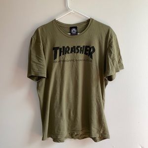 Thrasher Green Logo Tee Size Large